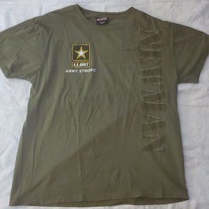 NASCAR Ryan Newman U.S. Army Strong Racing Short Sleeve Green TShirt Men's Sz XL